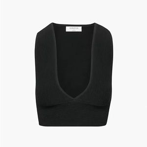 Babaton Scuplt knit black top